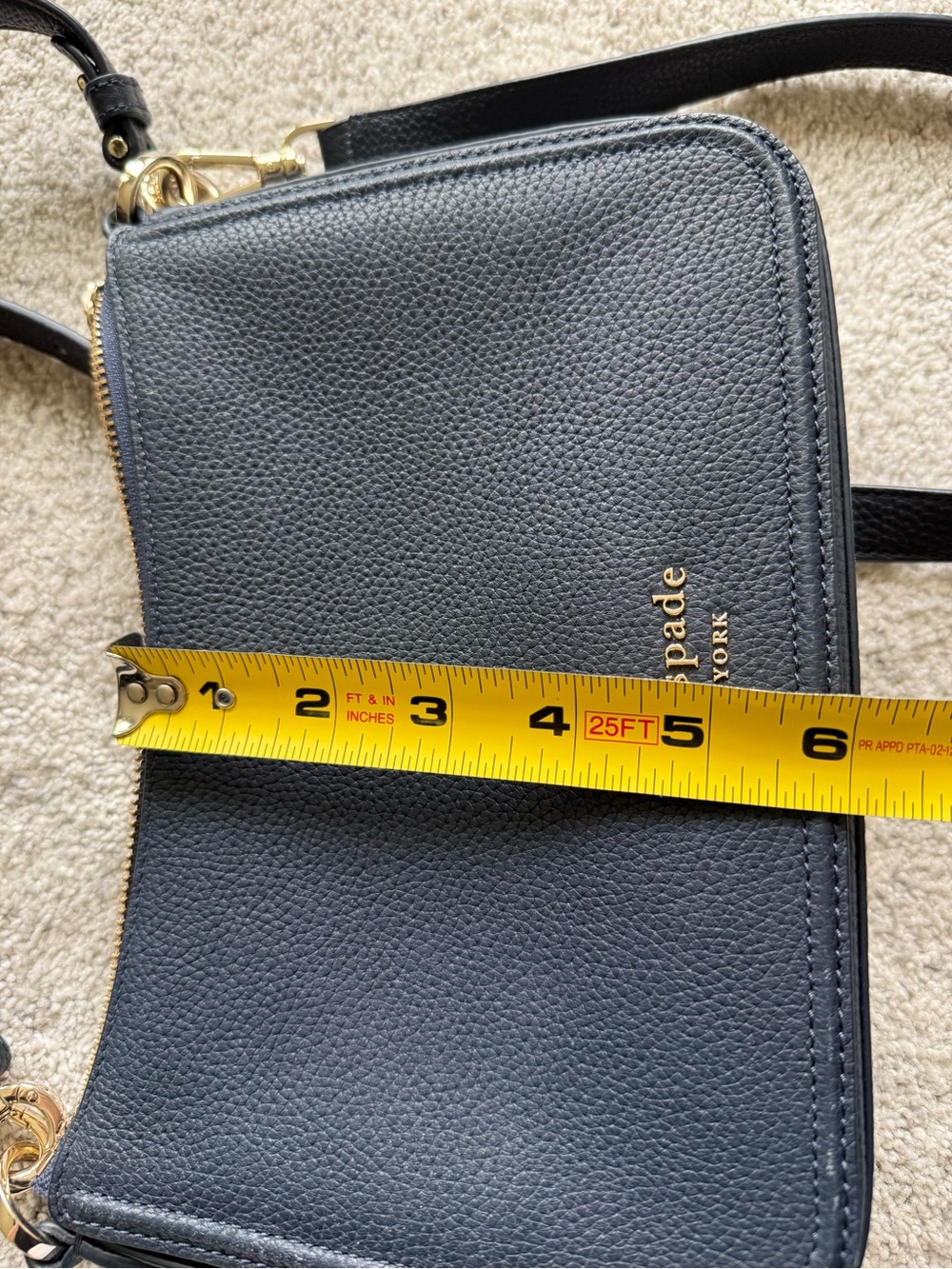 kate spade New York Navy Pebbled Leather Crossbody Bag - Picture 7 of 8